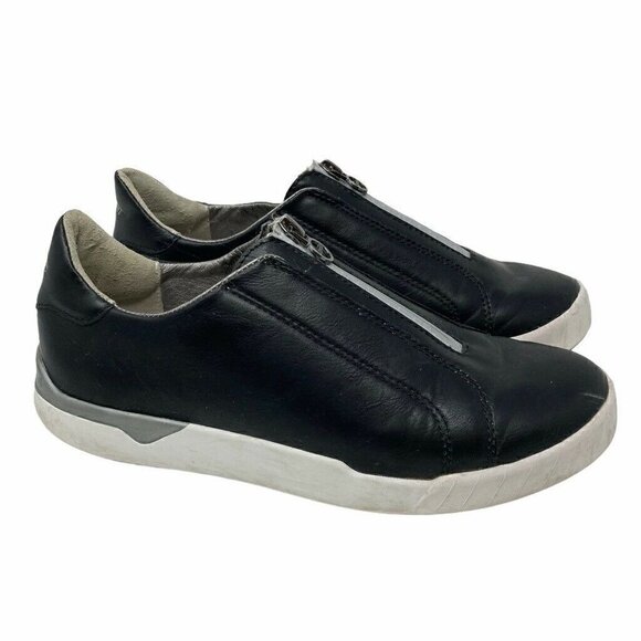 J Sport By Jambu Womens Cottage Sneakers Black SJ17CTG01 Vegan Leather Zip 8.5 - Picture 1 of 8